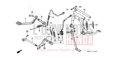 PEDALE/BEQUILLE (GL1500AN/SEN) GL1500AN de 1992